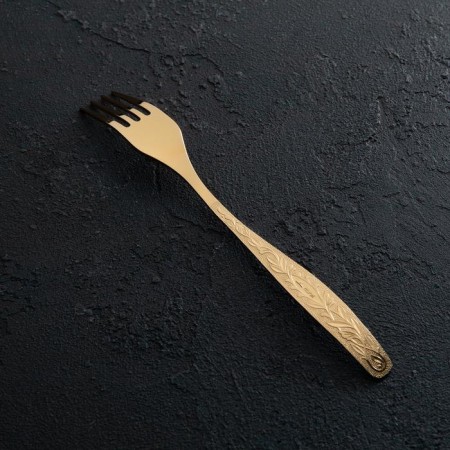Dining room "Uralochka", h = 19.5 cm, thickness 2 mm, with a full decorative coating, gold color-1