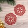 Christmas tree decoration "Snowflake-color" (set 2 pcs) D-12 cm red