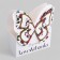 Carriage for flowers embossing white, moisture -resistant, 21.5x19cm 350g