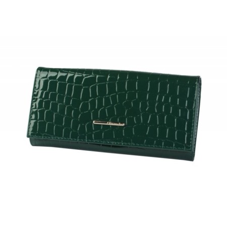 Nice purse, glossy skin, color green crocodile