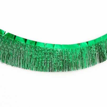 Garland "rain" with sticky tape, 2 meters, green color-1