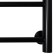 Water towel "Sanprise" Aurora P6, 400x700 mm, with a shelf, lower connection, black