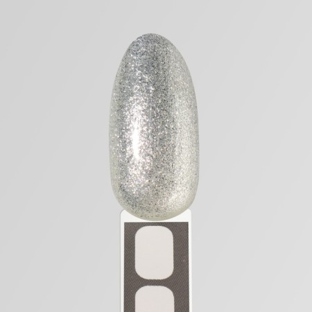 Gel nail polish, Chrome, shimmer, 3 phase, 8ml, led/uv, silver color (021)-5