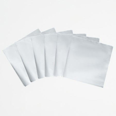 Foil for sweets 10*10cm 100pcs, silver