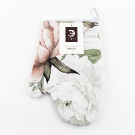 Mittens-Open "Ethel" peonies 20x27cm, 100% cotton, Vatin 250g/m2 (bilateral)-4