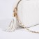 Bag Cross-Bodi with a zipper, white color