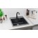 Kitchen Washing Ulgran U406-344, 500x445 mm, ultra-black color
