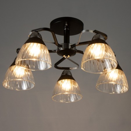 Berne chandelier 5he27 40W black-chromium 56x56x25 cm Bayerlux-2