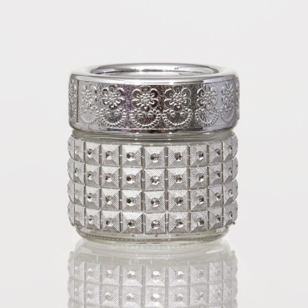 Glass jar for spices "Silver", 100 ml, 5.7 × 5.5 cm, silver color