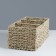 Wicker basket, 3 sections, 30x15x12 cm, algae