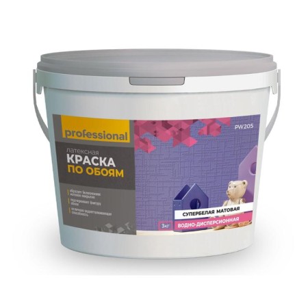Professional wallpaper paint, latex, super -bud, 3 kg