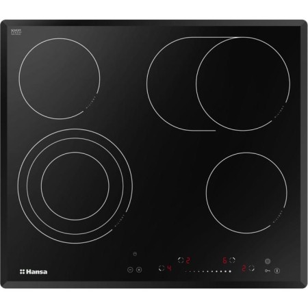 Hob Hansa BHC66906, electric, 4 burners, sensor, black