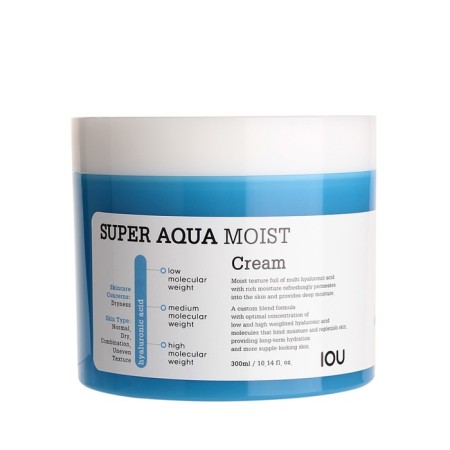 Facial Cream Welcos Super Aqua Moist Cream, moisturizing, with hyaluronic acid, 300 ml