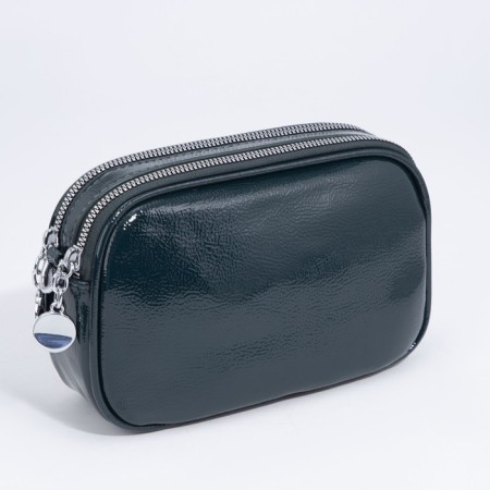 Bag Cross-Bodi with a zipper, green color-1