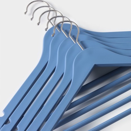 Shoulders - hangers for clothing with a crossbar LadoM, 42.5 × 23 cm, 5 pcs, blue color-2
