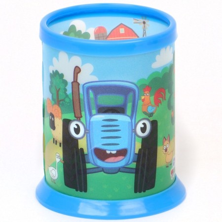 Organizer for the office, 10x8x8 cm, blue tractor-5