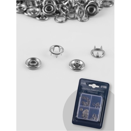 Rubash buttons OPRD D9.5mm (nab 10pcs price for nab) stainless steel Silver blister Tr