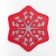 Snowflake shaft stand for the glass, 8.5 cm, red color