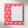 Magnet with a block for the notes "Hearts. Love" 11.5x12.5 cm