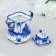 Milk with a cover "Casket", Gzhel, Porcelain, 14x14 cm