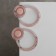 Earrings plastic "Style" circles double, beige color