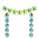 Garland on the eyelets "I am 1 year", length 140 cm, Mickey Mouse