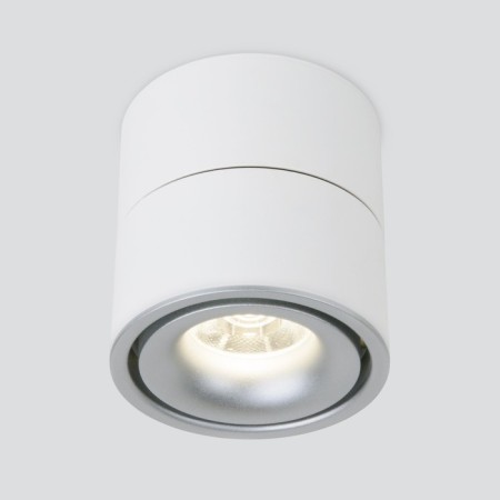 Ceiling accent light (SPOT) ELEKTROSTANDARD, KLIPS LED 15 W, 100X100X106 mm, IP20, white matte color/silver-2