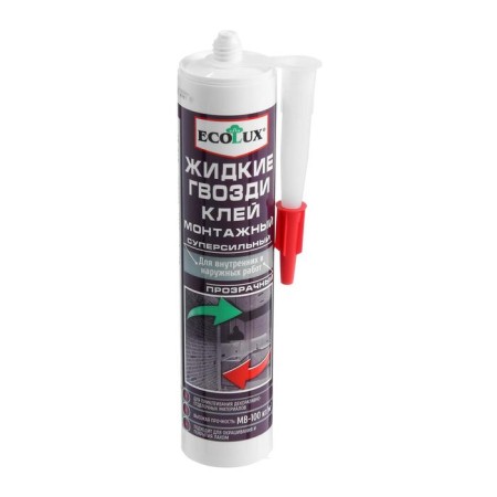 Ecolux liquid nails, super -loudy, transparent