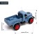 Radio -controlled "military" truck, works from batteries, blue color