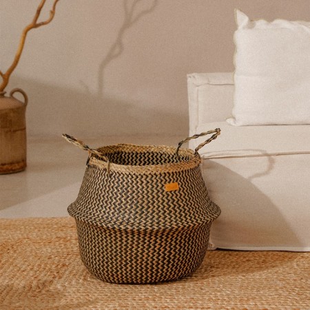 Belly basket wicker -round SL Home "Sorrento", reeds, 35 × 45 cm-6