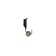 Mormyshka column black, red eye + ball rainbow, weight 0.5 g