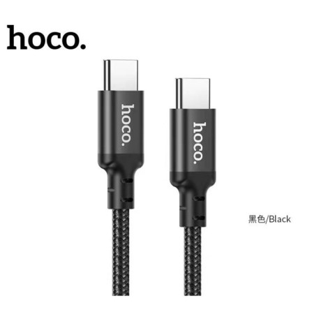 Hoco X14, Type-C cable-Type-C, 60 W, 3 A, 1 m, data transfer, nylon braid, black