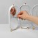 Shirma earrings stand, 4 sections, 8 rows, 40 × 20 × 6 cm, white color