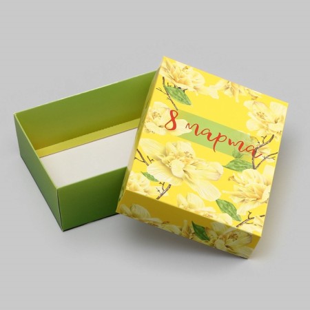 Gift box team "March flowers" 16.5 x 12.5 x 5.2 cm-3