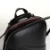 City backpack of artificial leather with lightning, black color