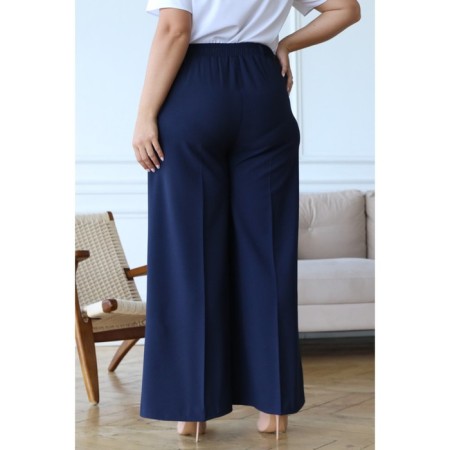 Female trousers, size 46, blue color-5