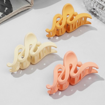 Hair crab "Matte" wave tilt, 7.5 cm, mix-2