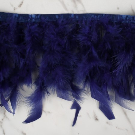 Tesema with feathers turkey, 13-17 cm, 5 ± 0.5 m, dark blue color-2