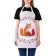 Apron of a kitchen with a photo print "Fox Love", adjustable, size OS
