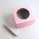 Confectionery packaging with a window, pink, 30 x 30 x 19 cm