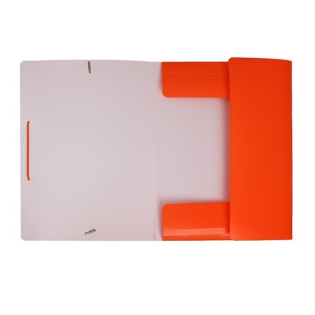 A4, 500 μm elastic band, calligrata "Neon", spine 30 mm, neon, red orange-3