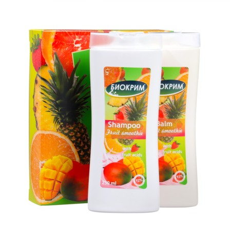 Gift set Women's Fruit Smoothies: shampoo, 250 ml + balm, 250 ml