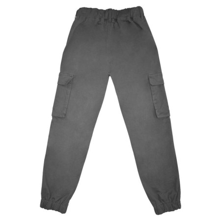 Pants for boys, height 140 cm, dark gray color-1