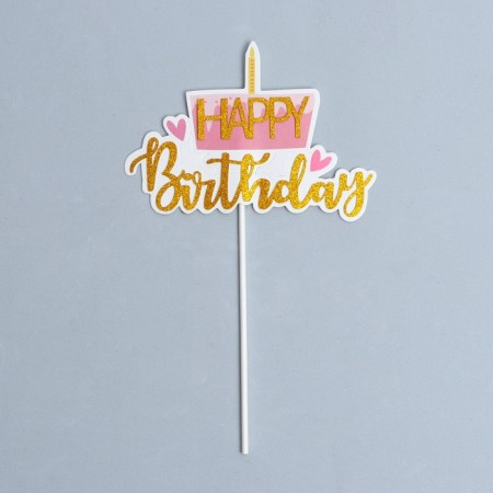 Topper "Happy Birthday" Cake