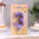 Candle in the Cake "Fine", number "3", purple metallic, 6.5 cm