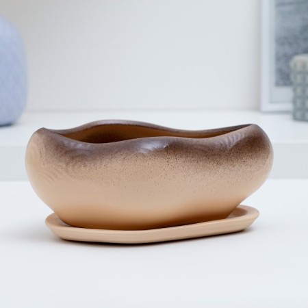 Pot "Bonsai Small" beige, 17x14x8cm-2