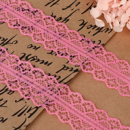 Capricon lace, 30 mm × 10 ± 1 m, pink color-1