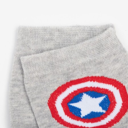 Children's socks "Captain America", gray/black color, size 16 (26-28)-1