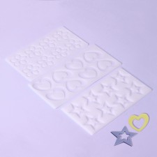 A set of chocolate shapes, 3 pcs, 8 cells, silicone, 21 × 11 × 0.3 cm, the color is transparent