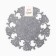 Napkin New Year's decorative shade "Bells", gray color, D 30 cm, felt
